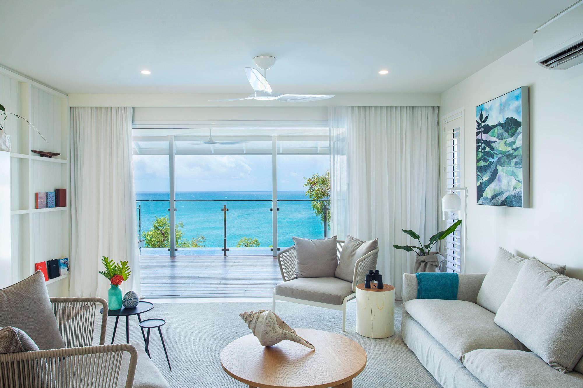 The Villa master retreat with uninterrupted vistas over the Coral Sea