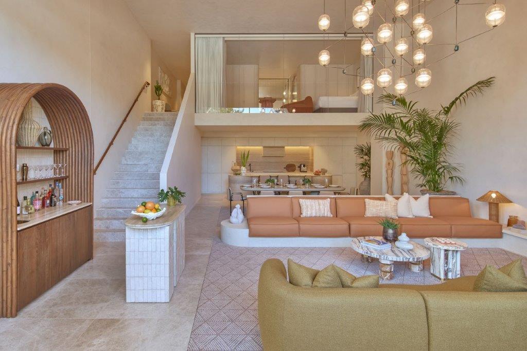 Beach House expansive open-plan living room opening onto private terrace