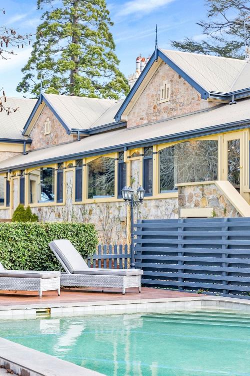 Scenic estate swimming pool overlooking the lush Adelaide Hills and Piccadilly Valley