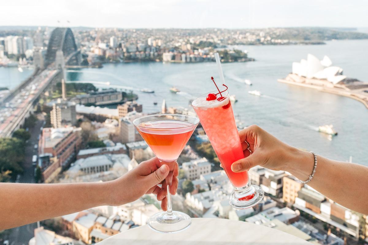 Blu Bar on 36 sky-high cocktail lounge overlooking Circular Quay and the Sydney Harbour Bridge