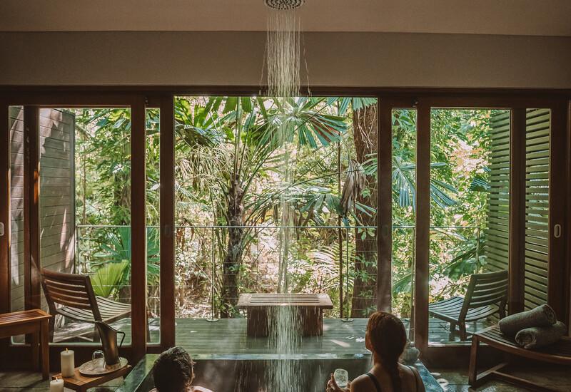Healing Waters Spa treatment pavilion and botanical wellness rituals