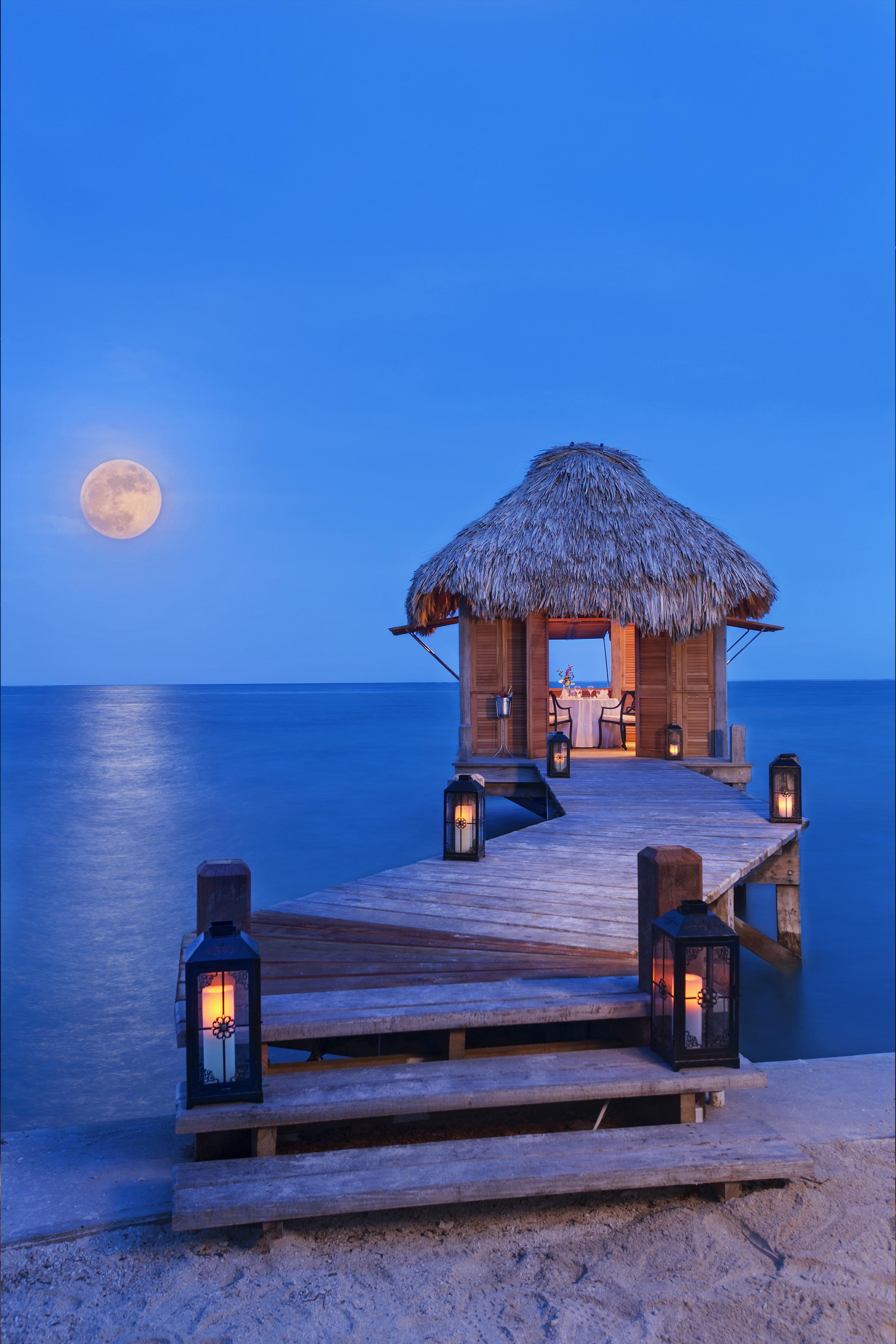 Admiral Nelson's Palapa Beach Bar serving craft cocktails and island music