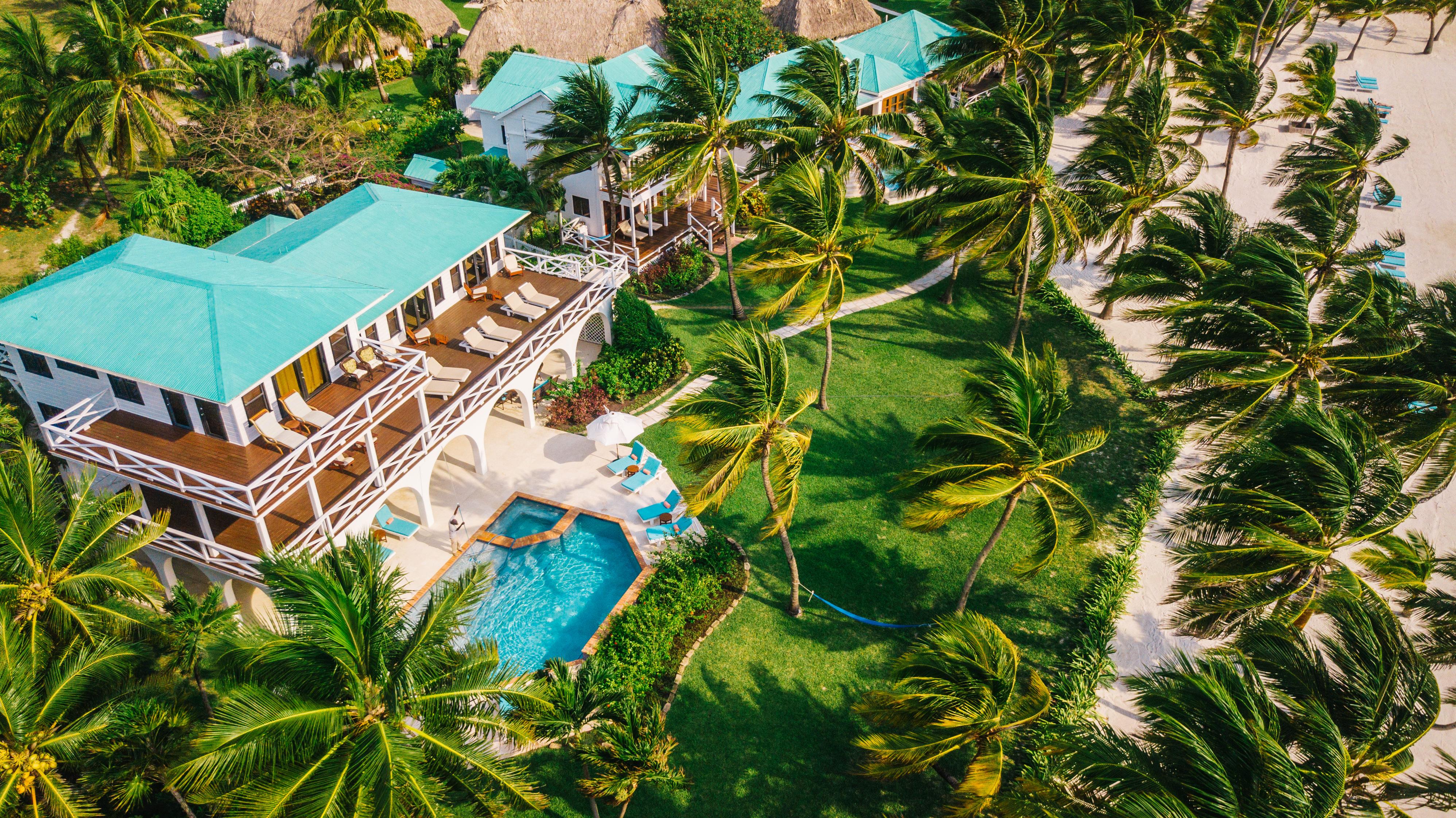 The luxurious five-bedroom Casa Azul estate with private swimming pool on the beach