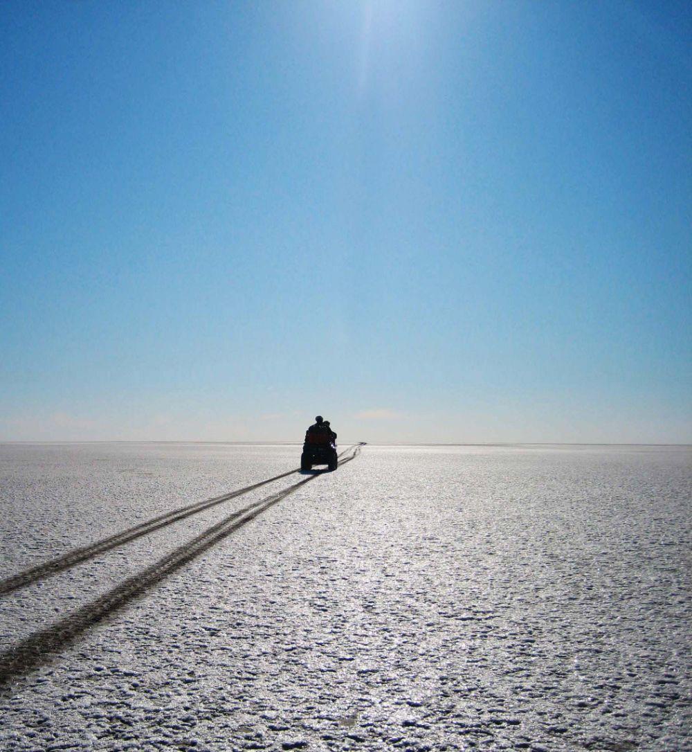 Quad Biking across Salt Pans
