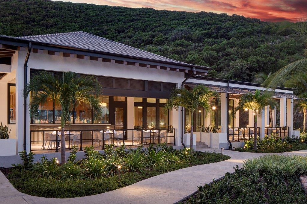 The Drake Steakhouse oceanfront dining at Peter Island
