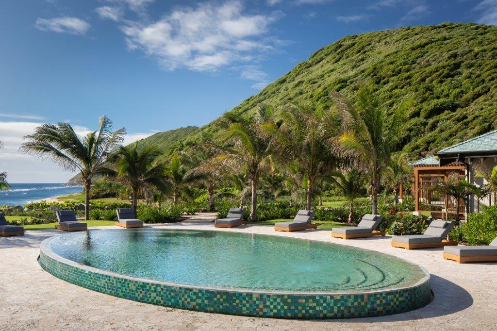 Peter Island oceanfront spa relaxation pool