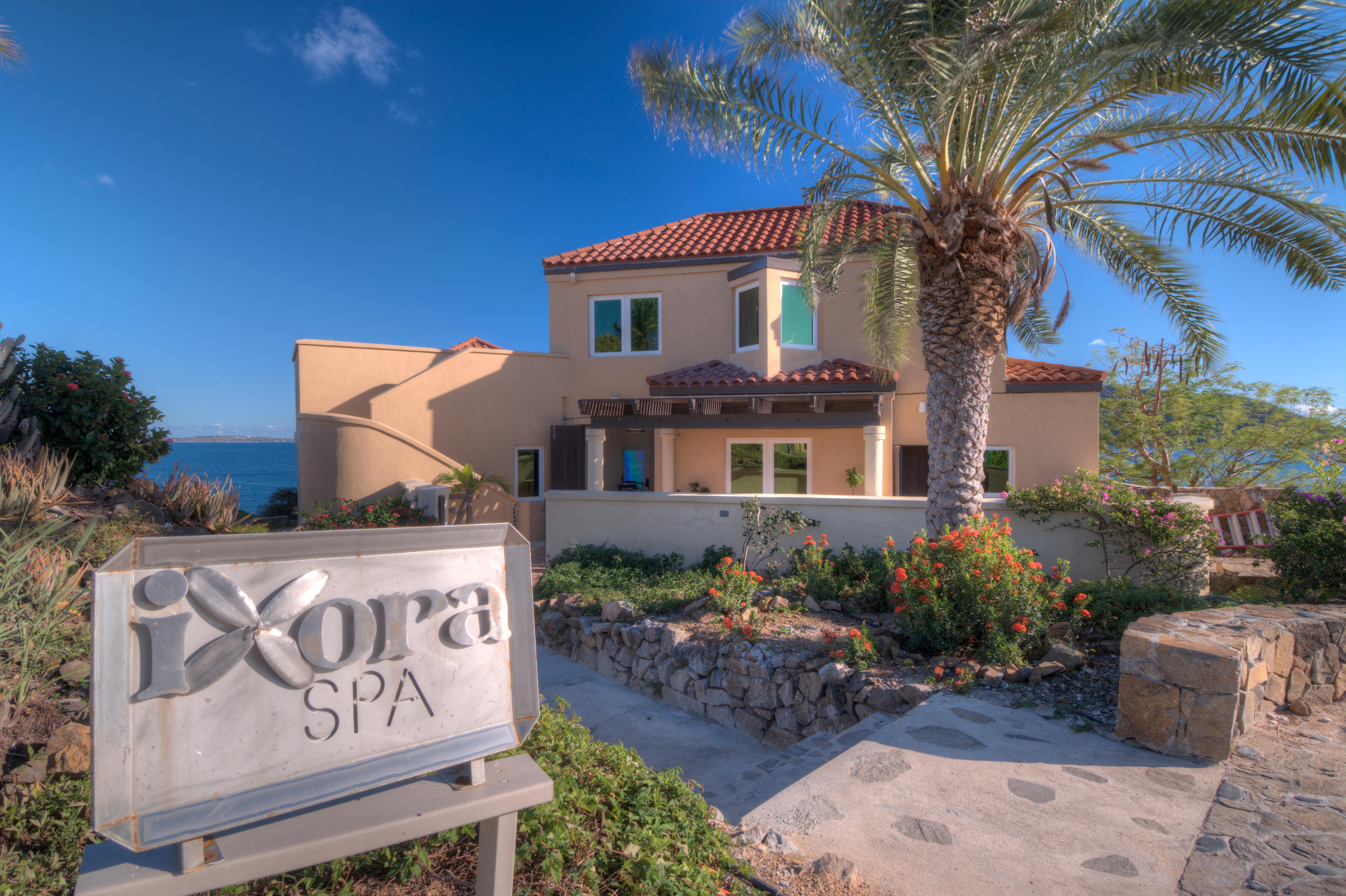 Ixora Spa cliffside treatment pavilion with ocean views