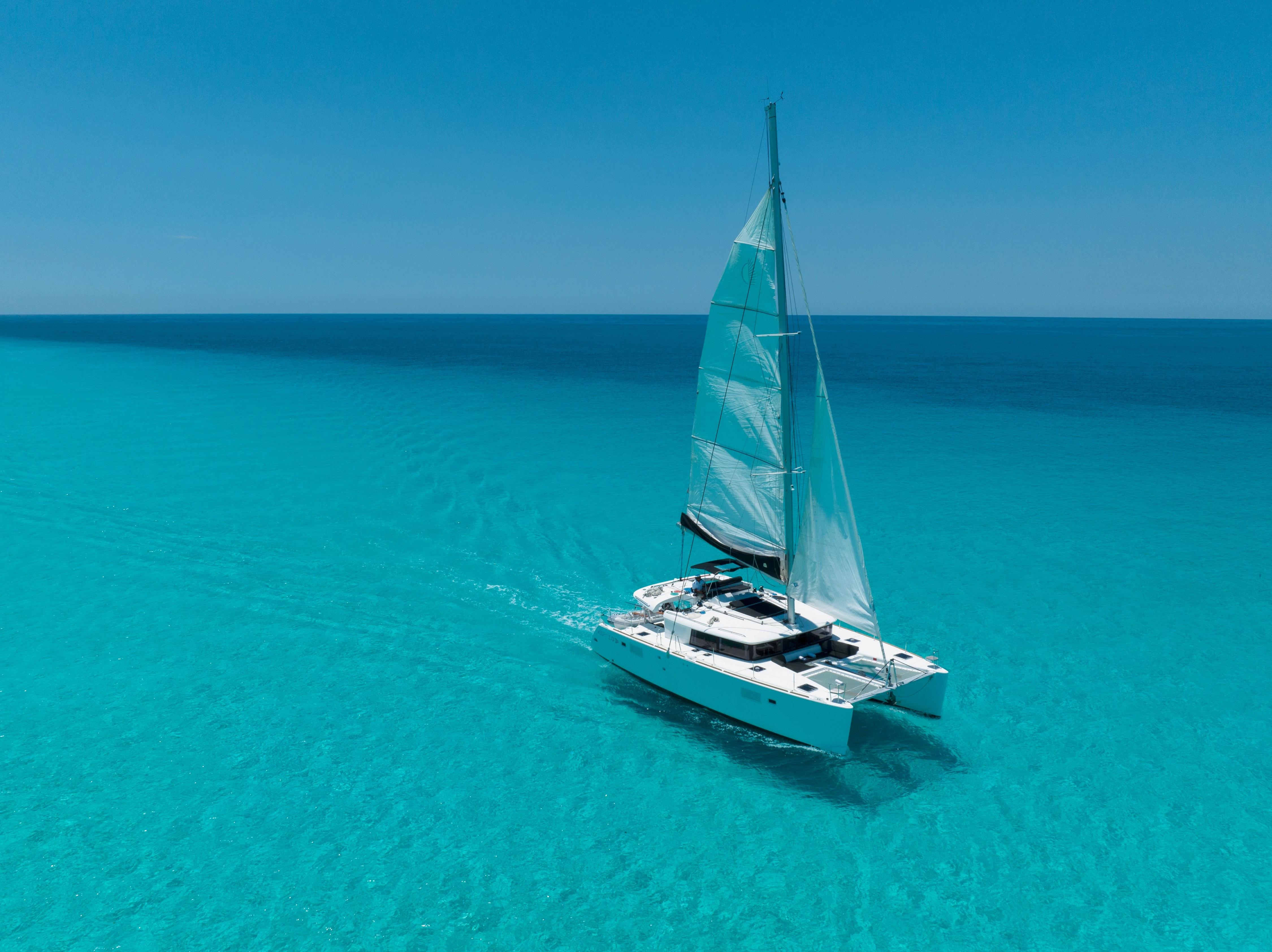 Private Luxury Catamaran Arrival at Impression Isla Mujeres