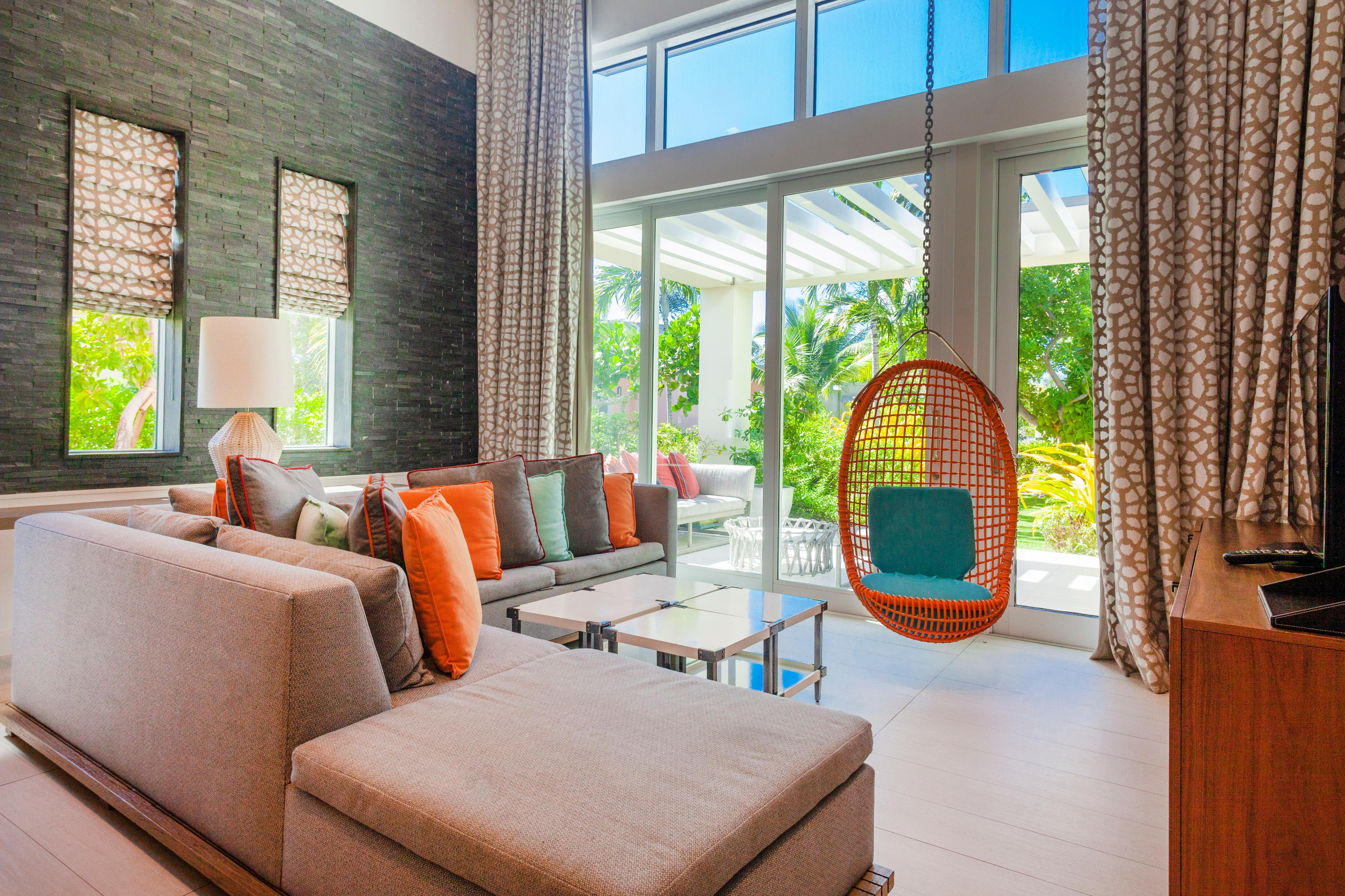 Kimpton Seafire beachfront Bungalow Suite living room