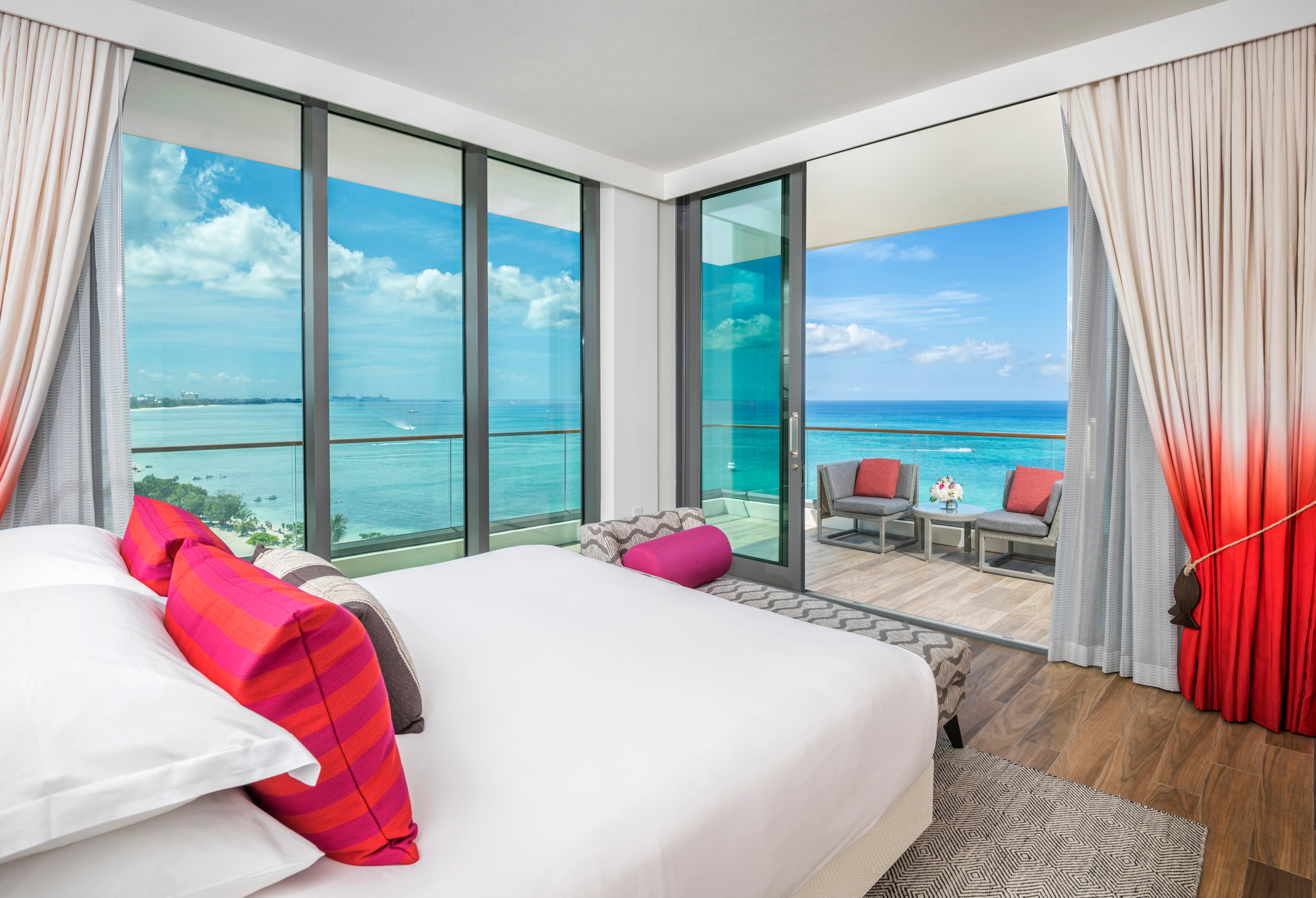 Kimpton Seafire Ocean Front Suite master bedroom