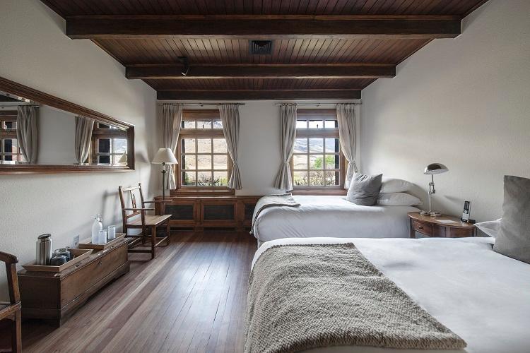 Standard Room at Explora Patagonia National Park with handcrafted furnishings