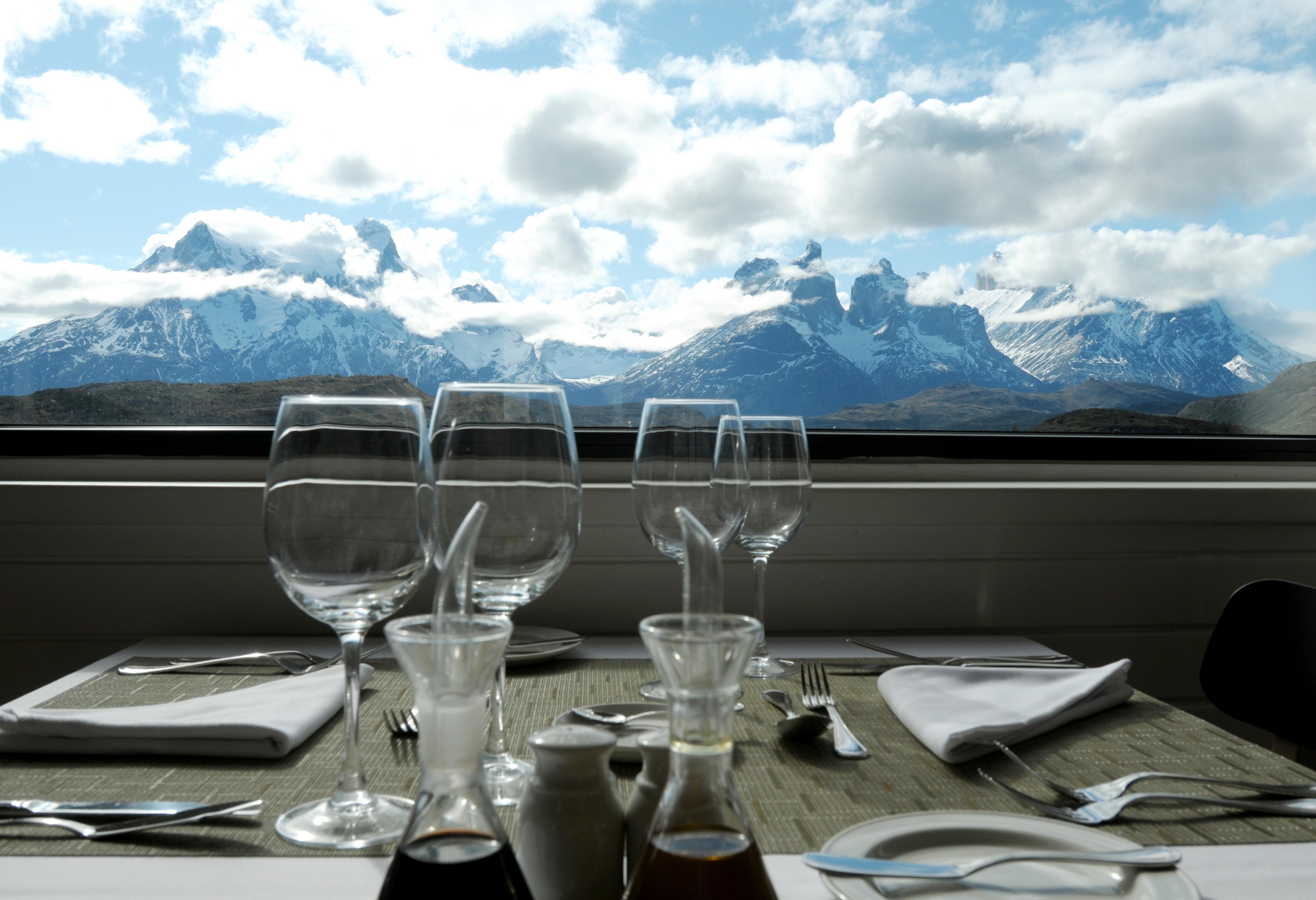 Lakeside dining room at Explora Torres del Paine