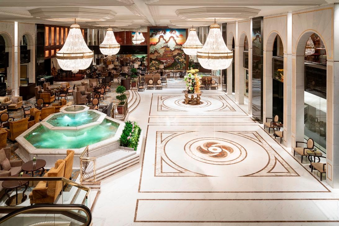 Grand Crystal Chandelier Lobby