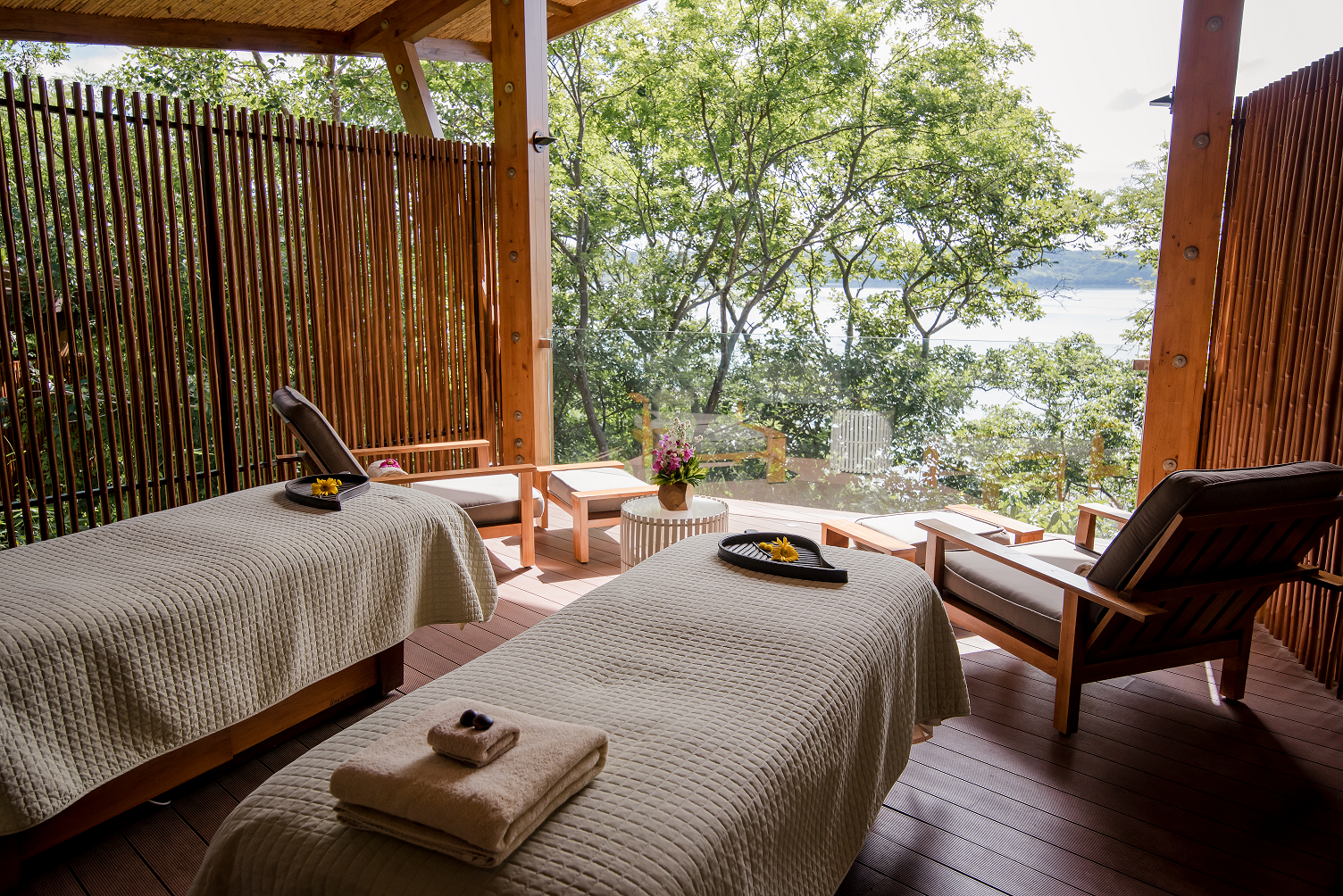 Onda Spa open-air canopy treatment bungalow