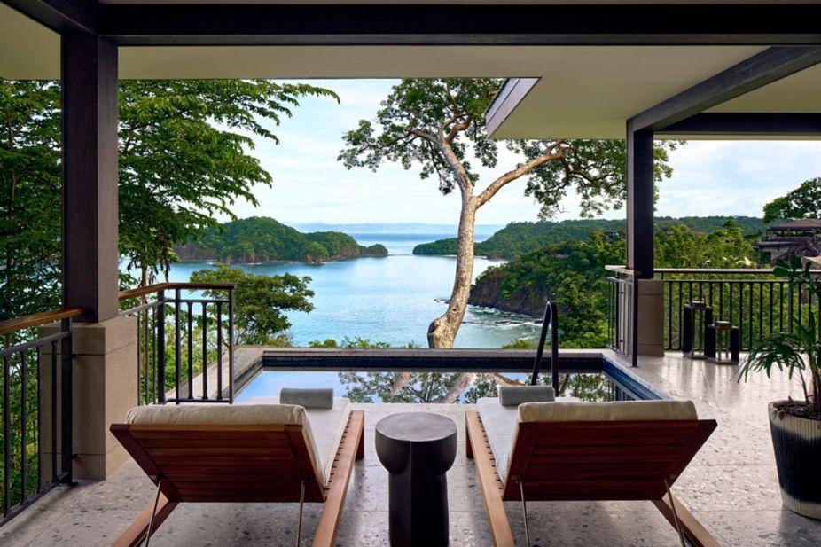 Ocean Vista suite terrace with private heated plunge pool