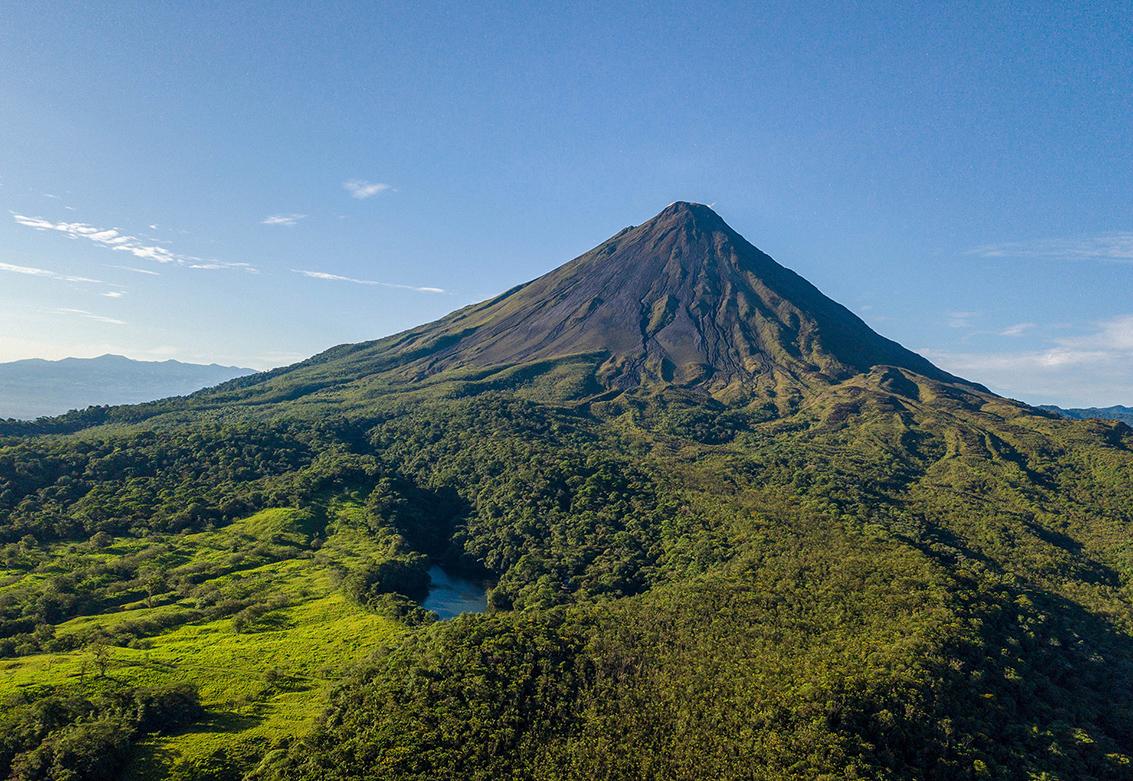 Iconic Arenal Volcano view from Tabacon grounds