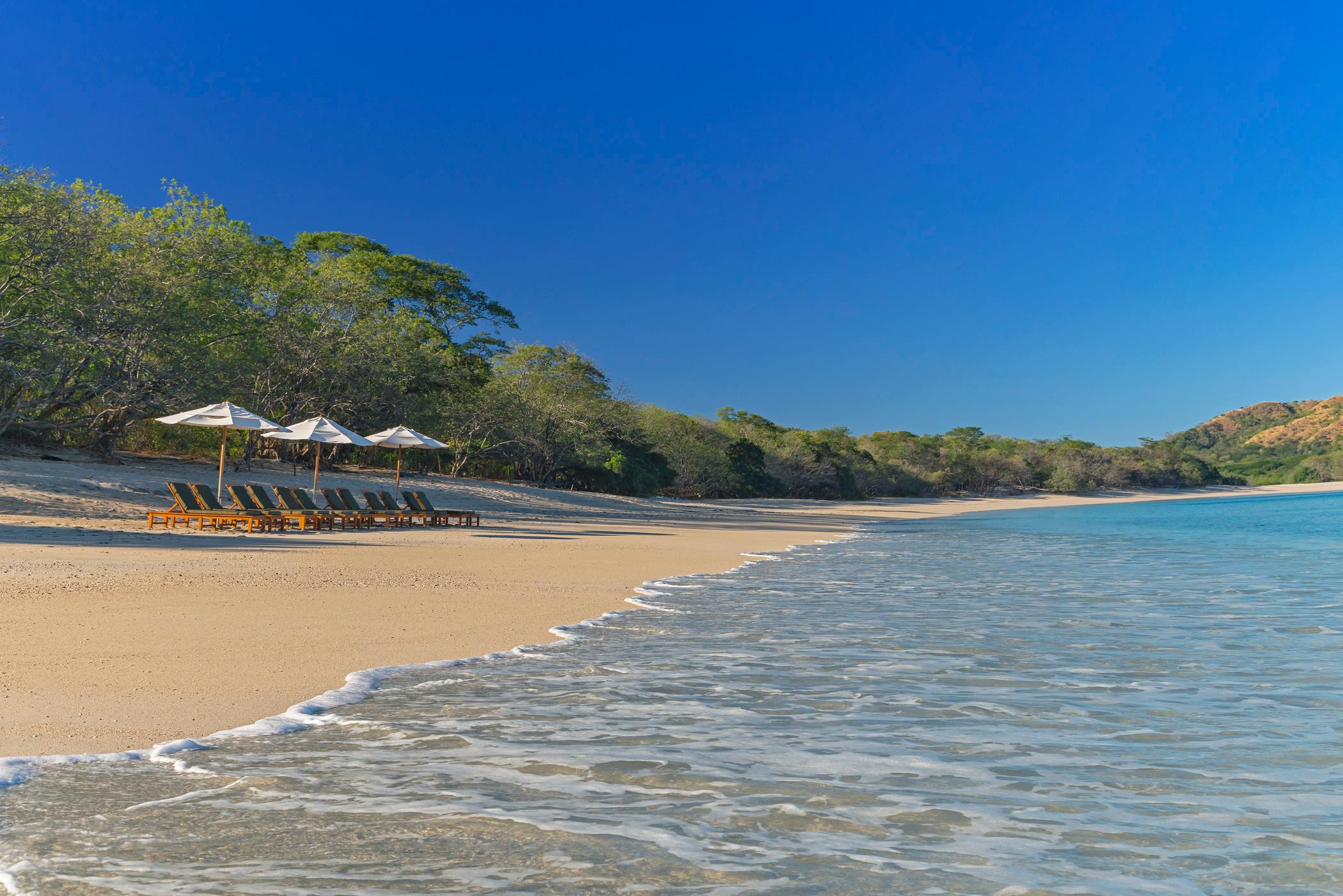 Pristine white shell sands of Playa Conchal