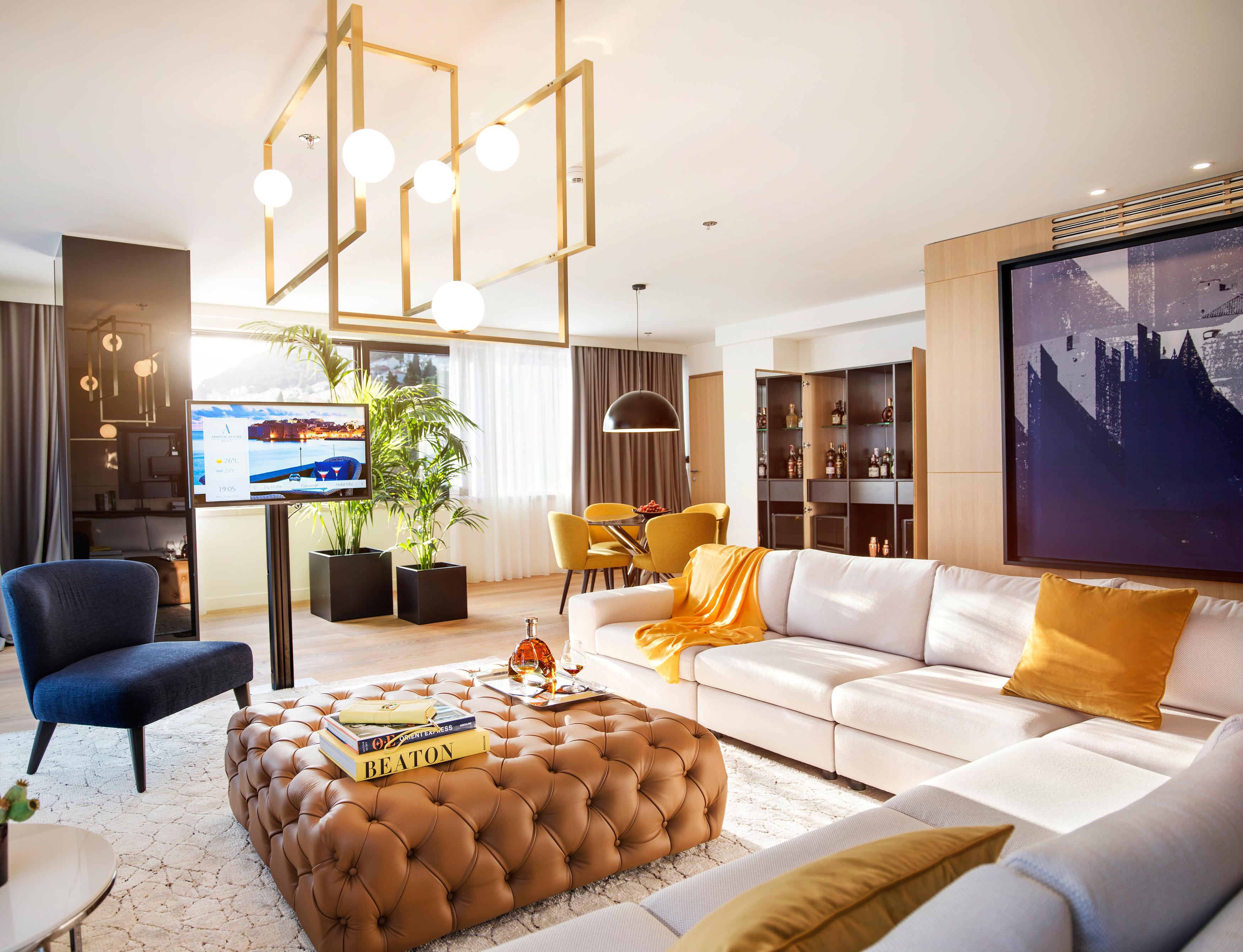 Presidential Suite living salon with panoramic ocean views