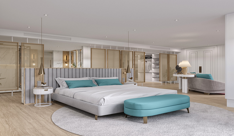 Presidential Suite living salon and terrace