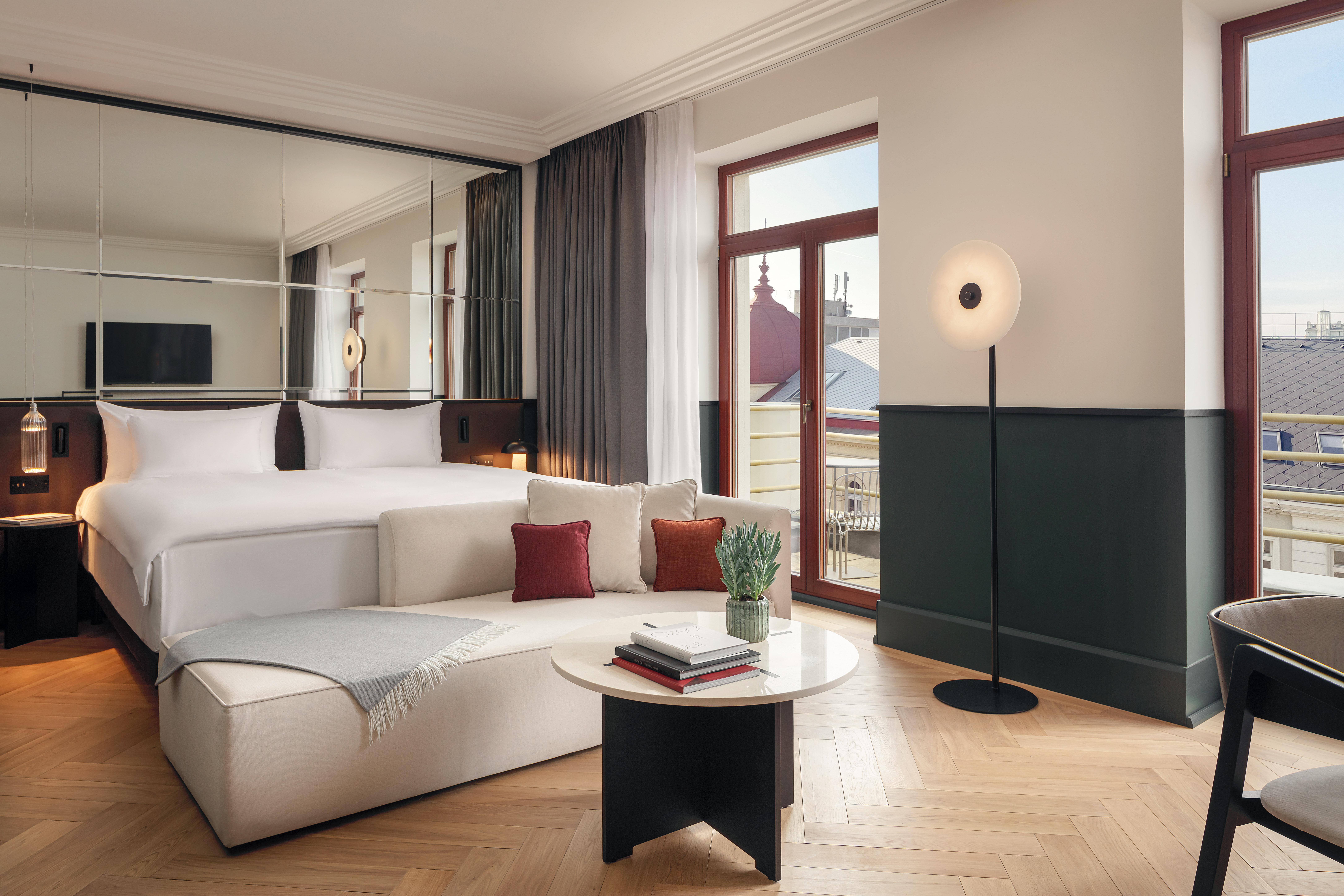 Sophisticated Junior Suite with Natural Hardwood Flooring