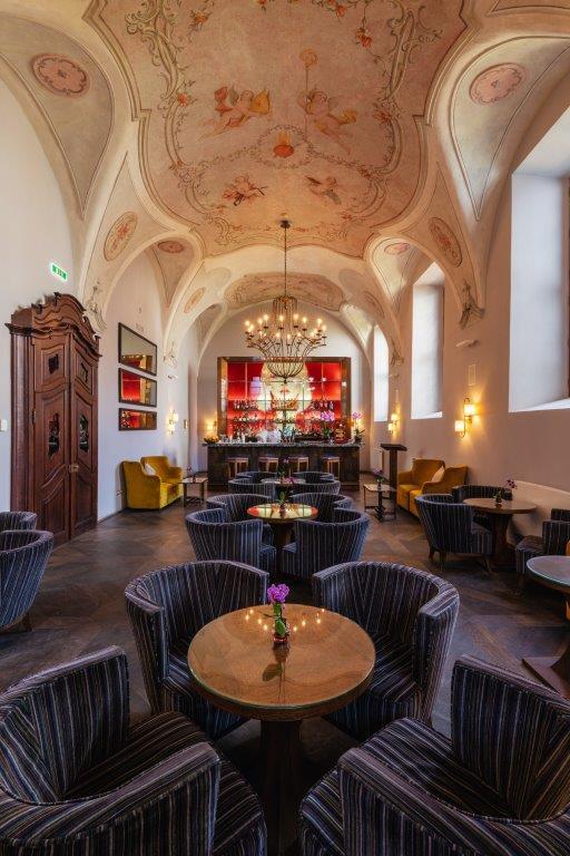 The Refectory Bar with restored 17th-century frescoes