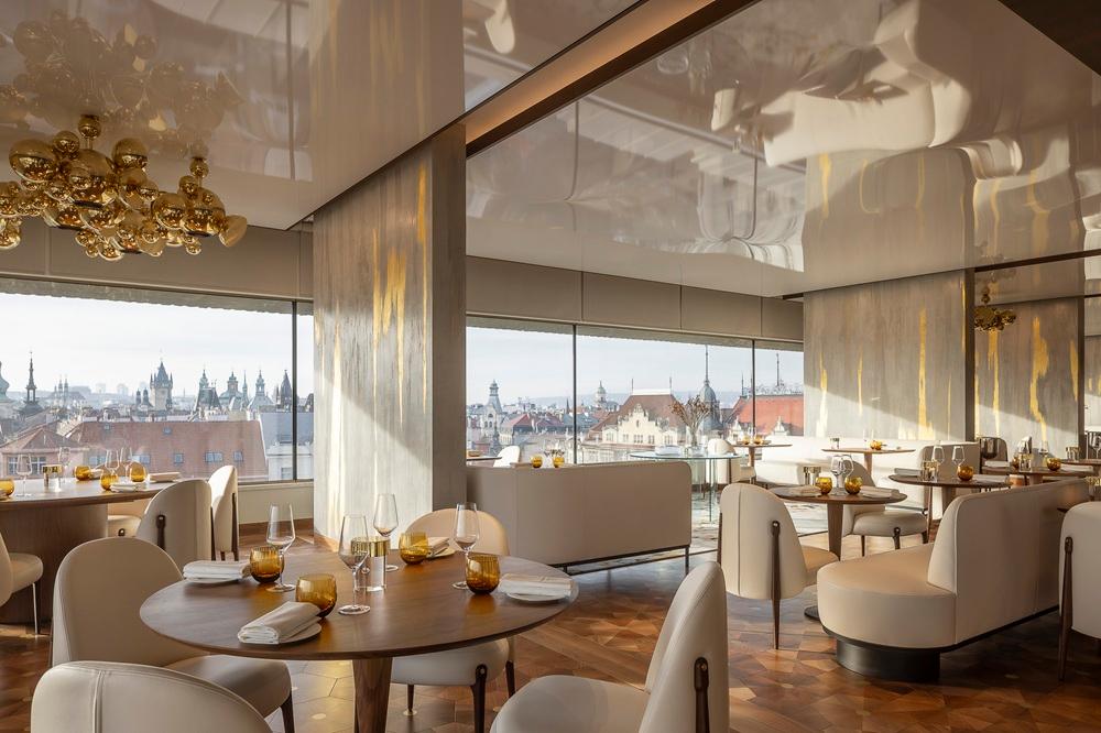 Zlata Praha 9th-floor rooftop restaurant