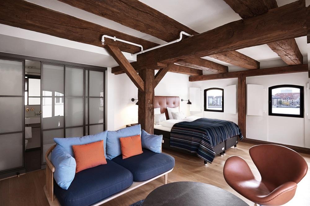 Junior Suite Deluxe with Historic Timber Framework and Danish Design