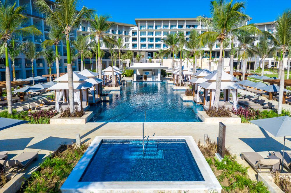 Hyatt Zilara Cap Cana sprawling multi-level infinity pools and Juanillo Beach