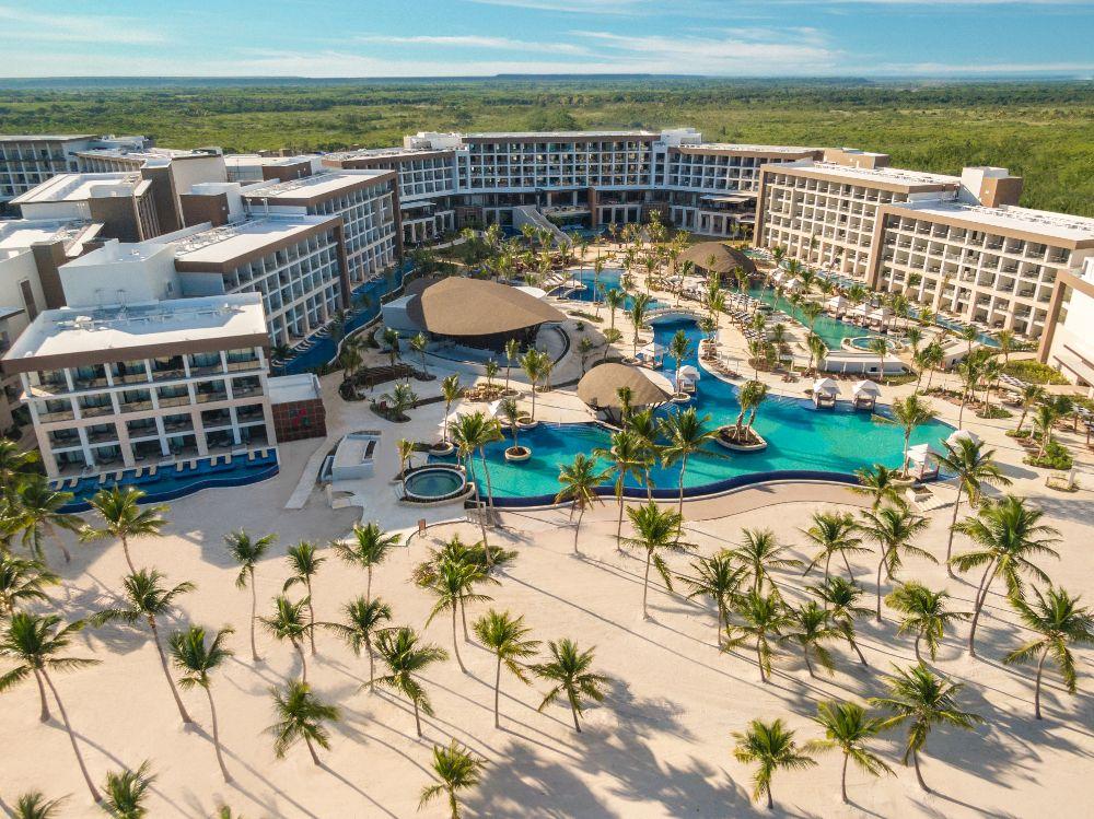 Hyatt Ziva Cap Cana all-ages luxury resort grounds, pools, and Juanillo Beach