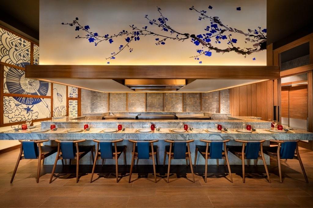 Meraki Pan-Asian restaurant with interactive teppanyaki tables