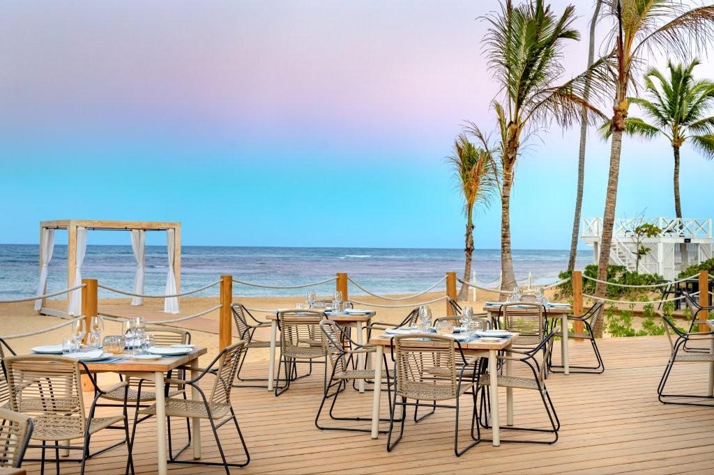 Oceana oceanfront deck restaurant overlooking the beach