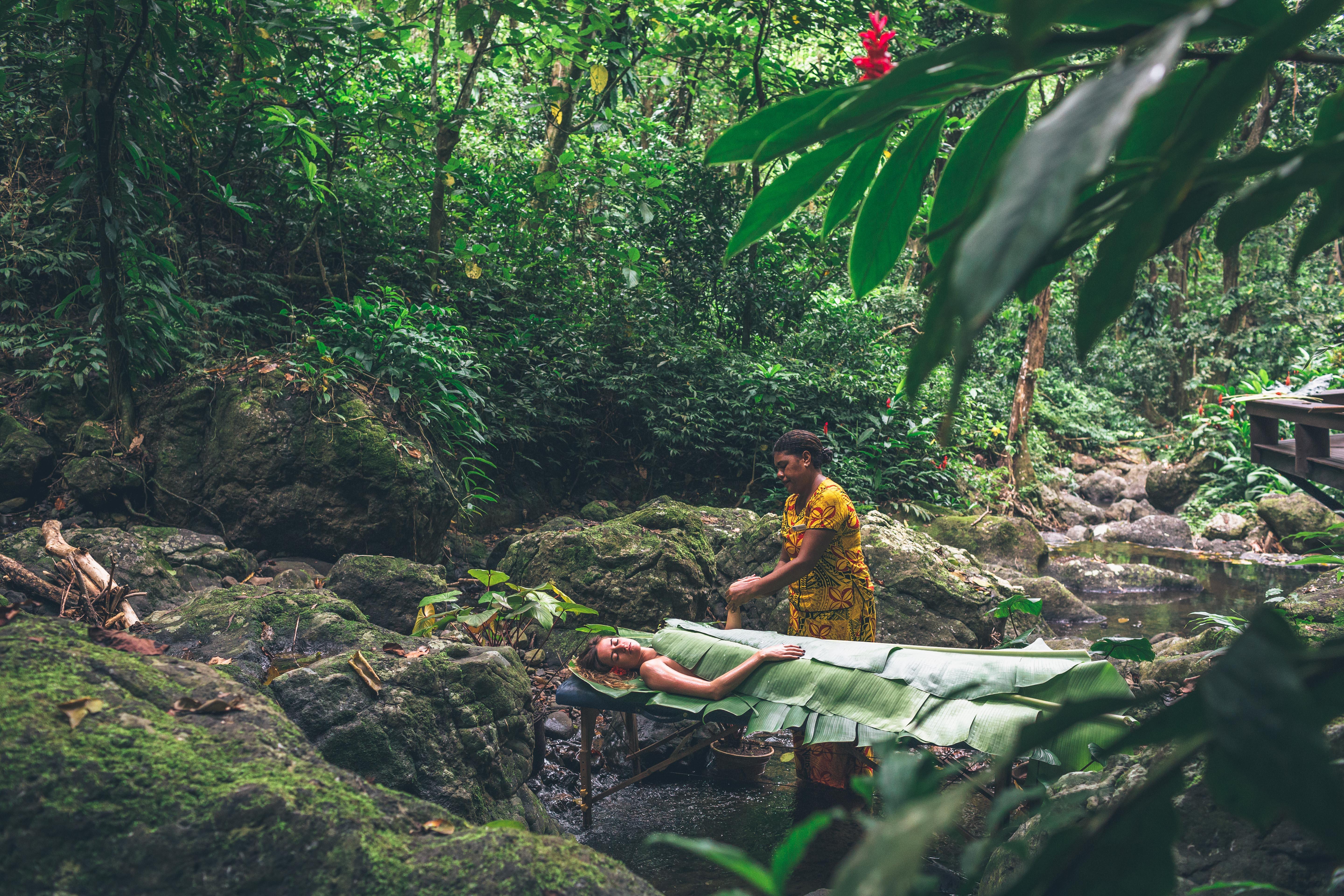 Rainforest Spa banana leaf wrap treatment
