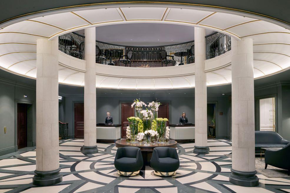 Grand Lobby of Hotel Kämp with Aristocratic Furnishings