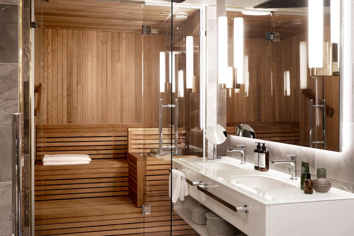 Private In-Suite Finnish Cedar Sauna in the St. George Suite