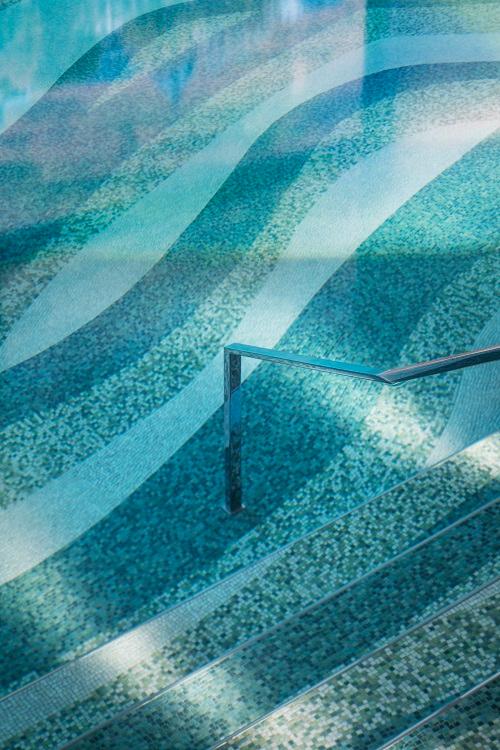 Dior Spa Cheval Blanc curved mosaic indoor pool