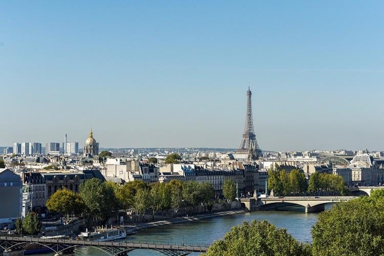 Cheval Blanc Paris overlooking the River Seine and Pont Neuf