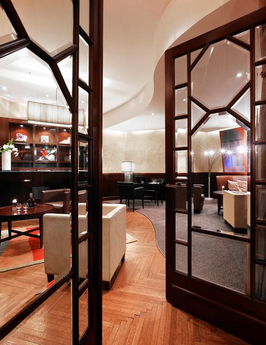 Hotel Juana glamorous Art Deco lobby salon