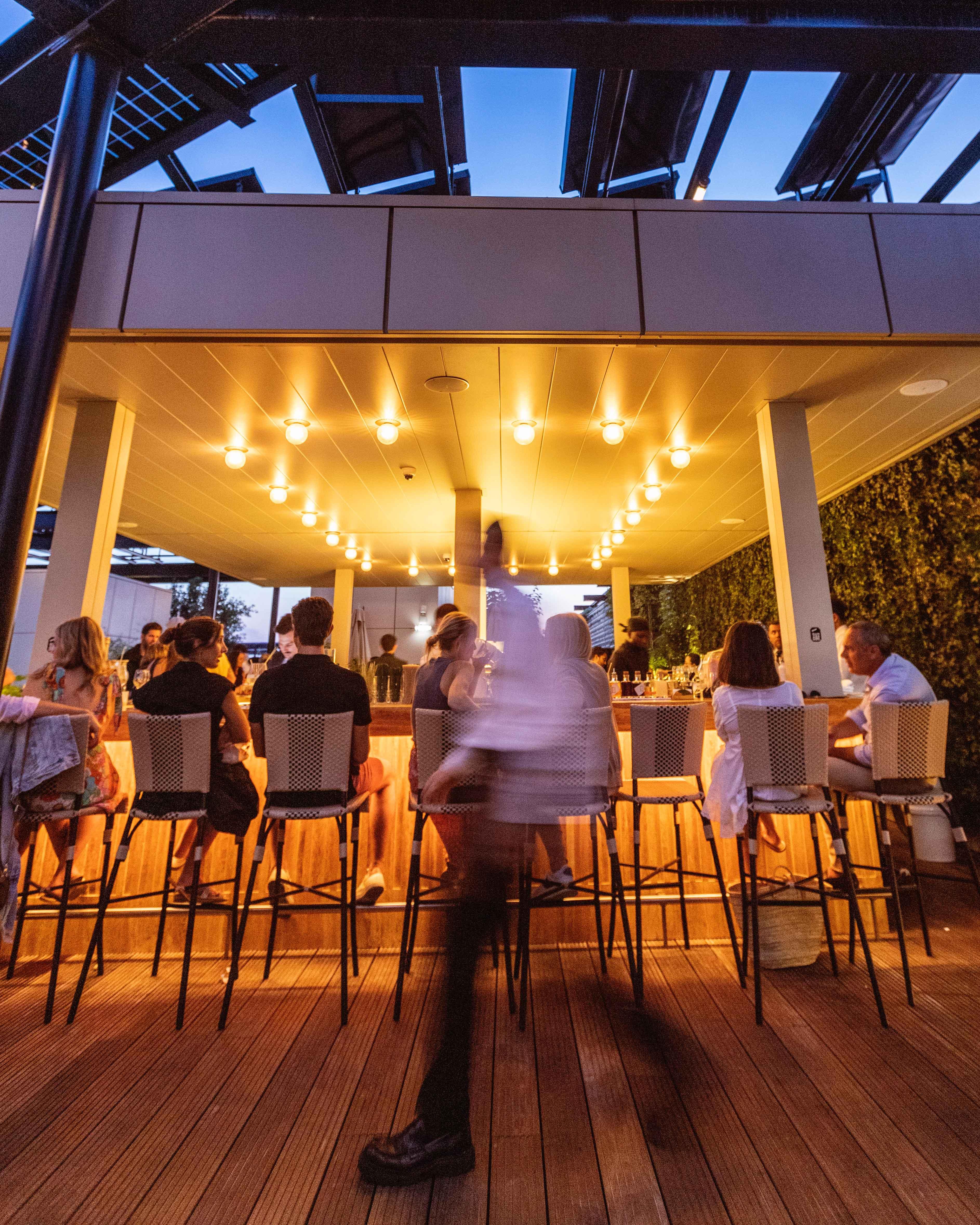 Hotel Madame Reve rooftop sky lounge with panoramic views over Paris and Eiffel Tower