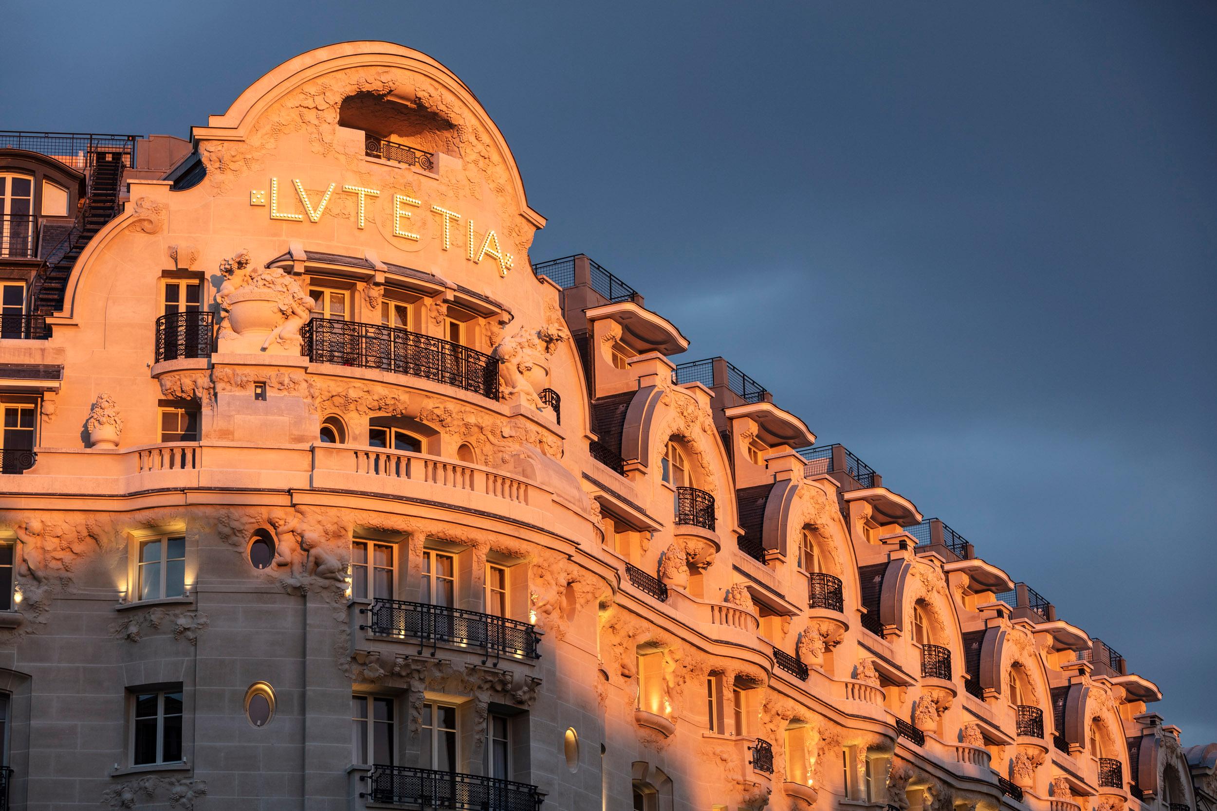 Mandarin Oriental Lutetia Paris landmark Art Deco palace facade on Boulevard Raspail