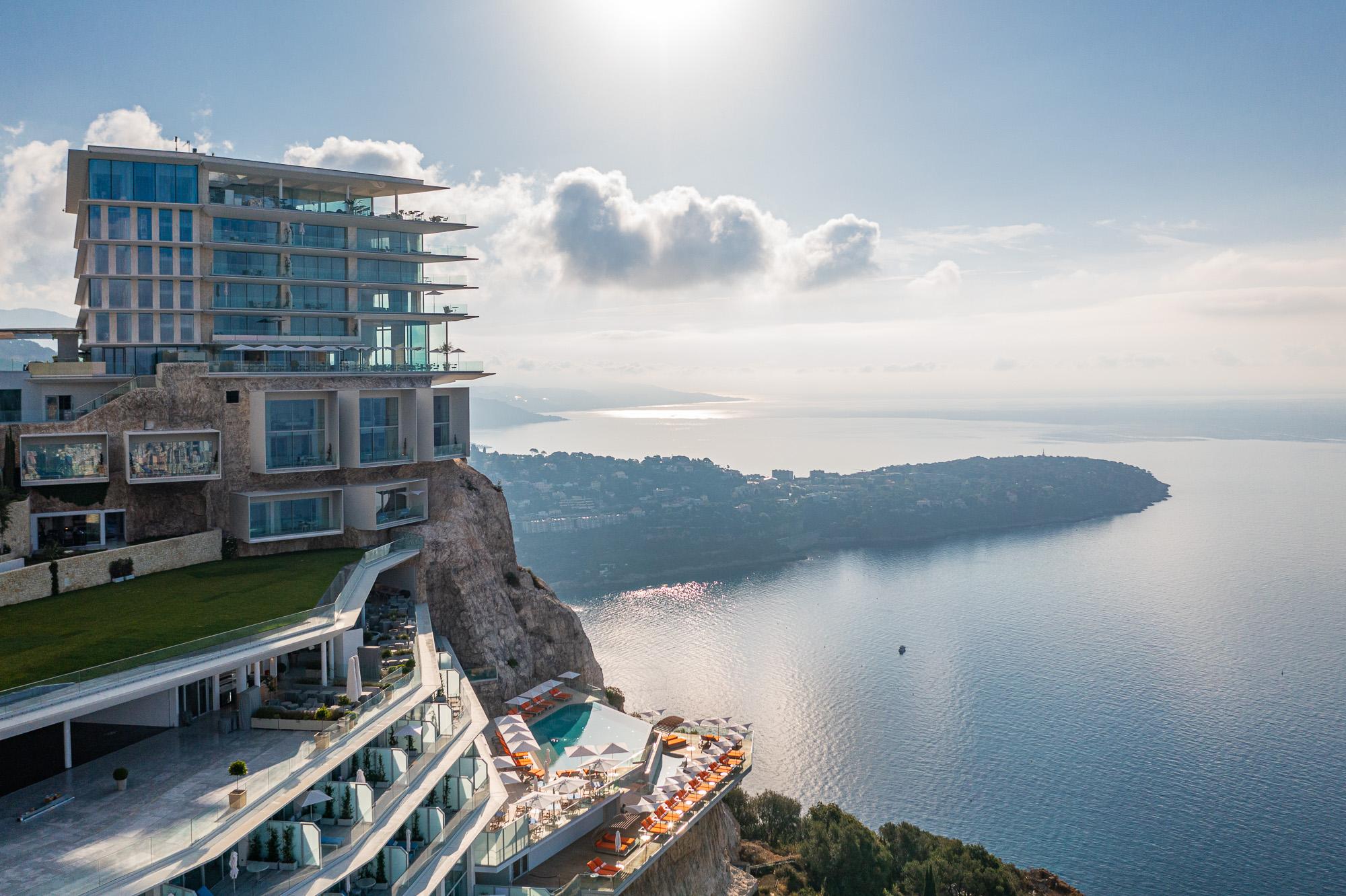 The Maybourne Riviera modernist clifftop architectural facade overlooking Monaco