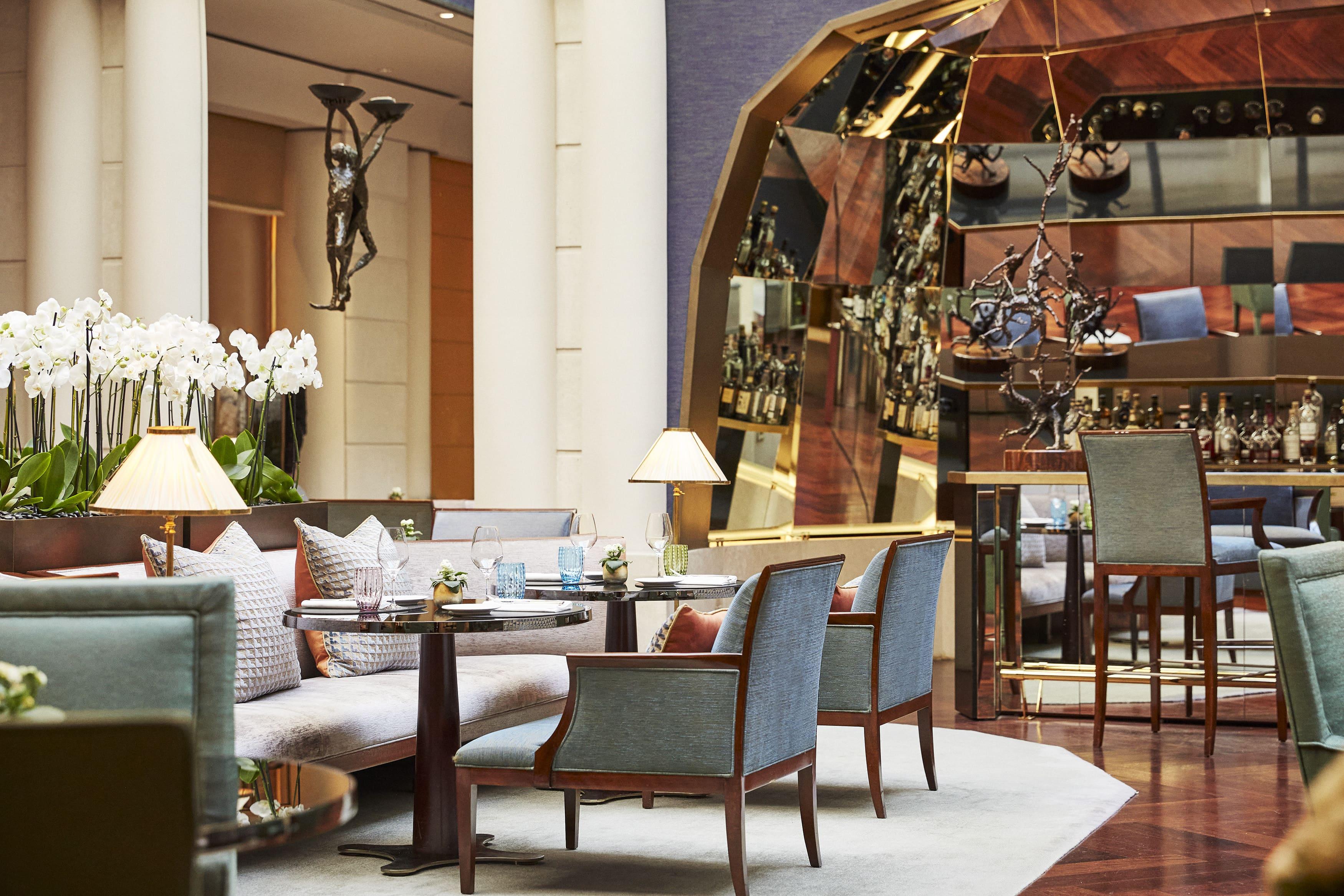 Café Jeanne Glass-Roofed Dining Room and Fireplace Lounge at Park Hyatt Paris-Vendôme