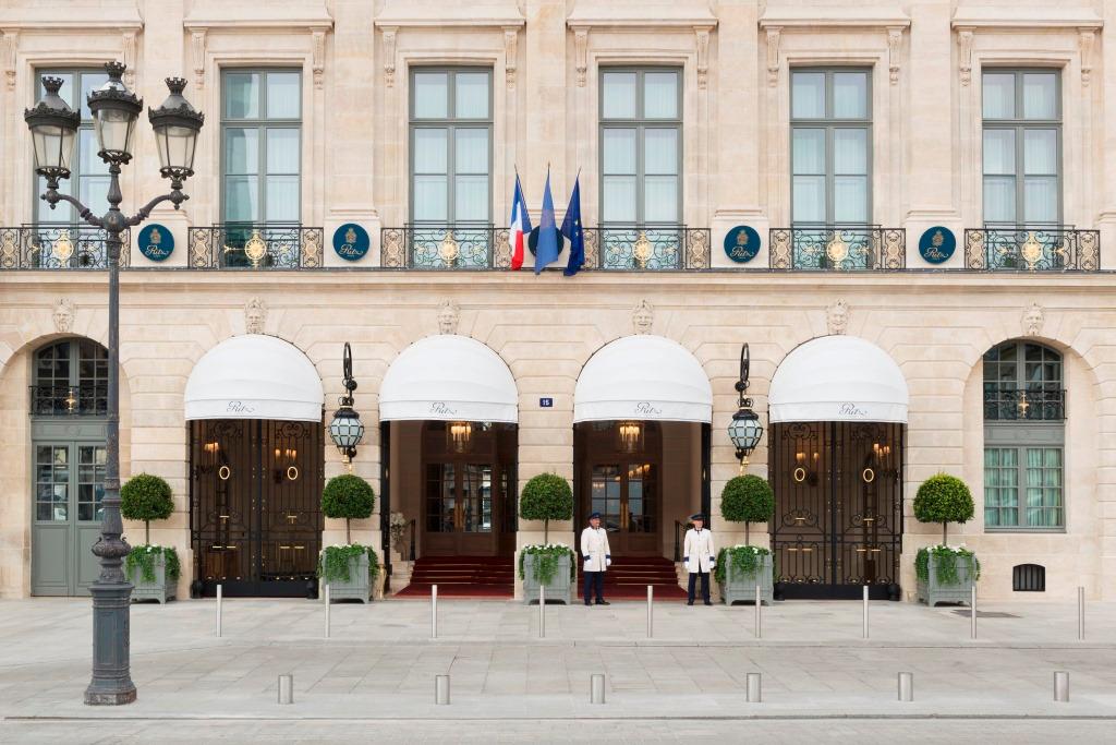 Ritz Paris legendary neoclassical palace facade on Place Vendôme, Paris