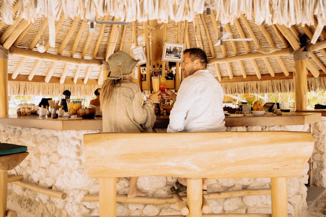 Bob's Bar beachfront lounge on Tetiaroa