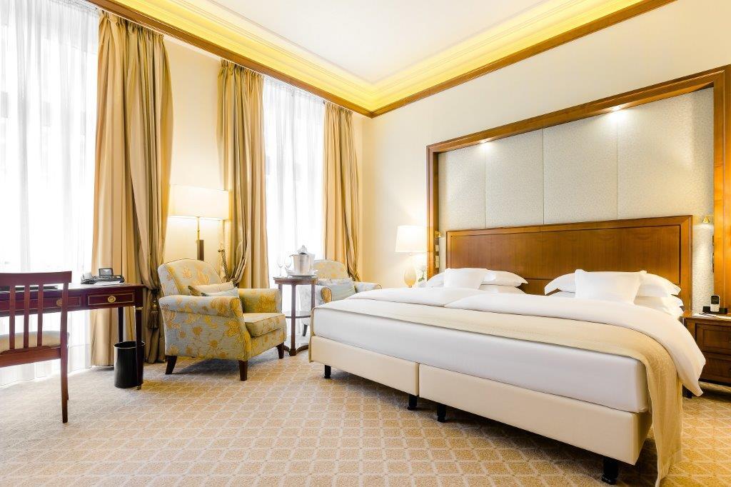 Deluxe Double Room appointed in classical European elegance
