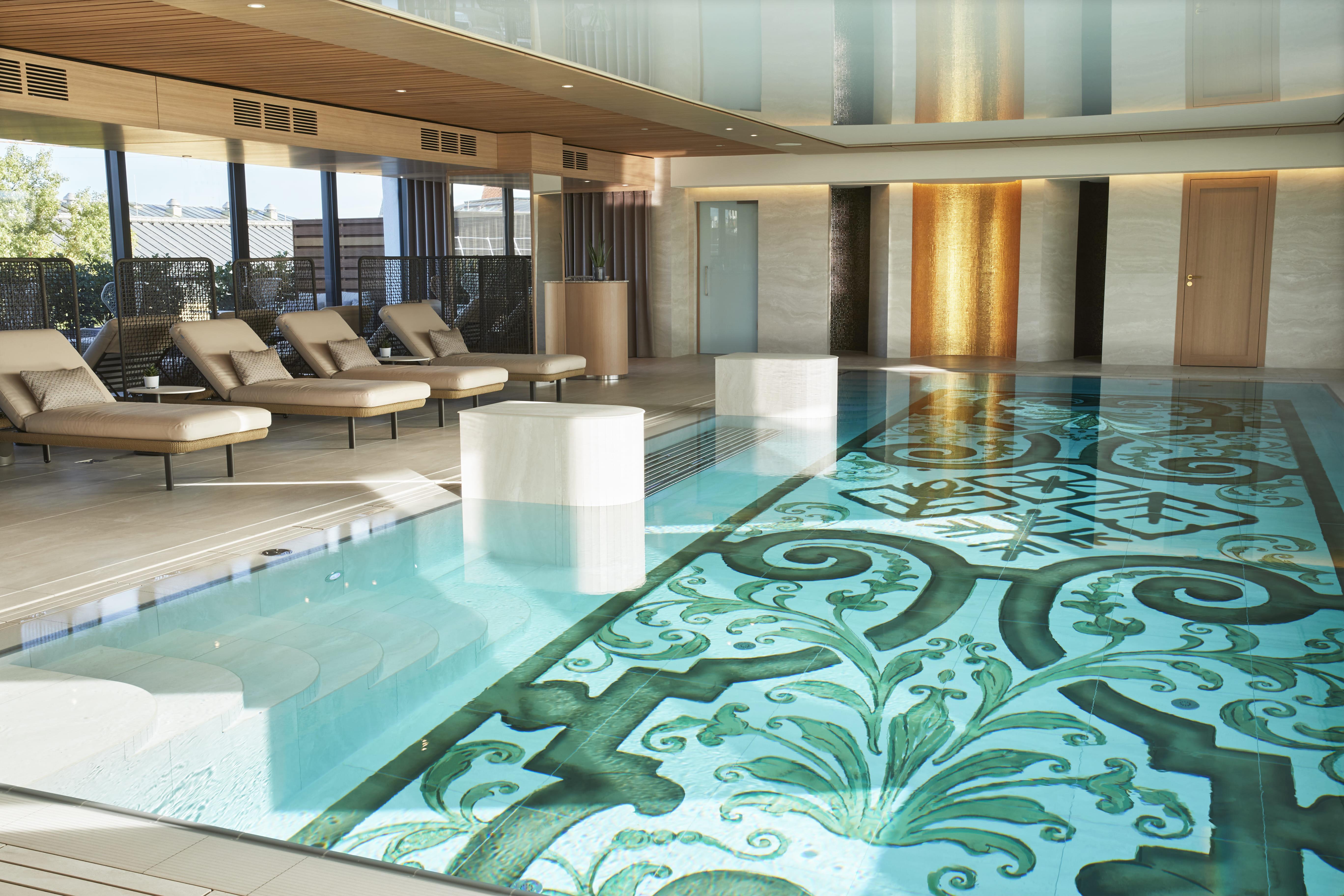 Kempinski The Spa 6th-floor rooftop pool in Munich