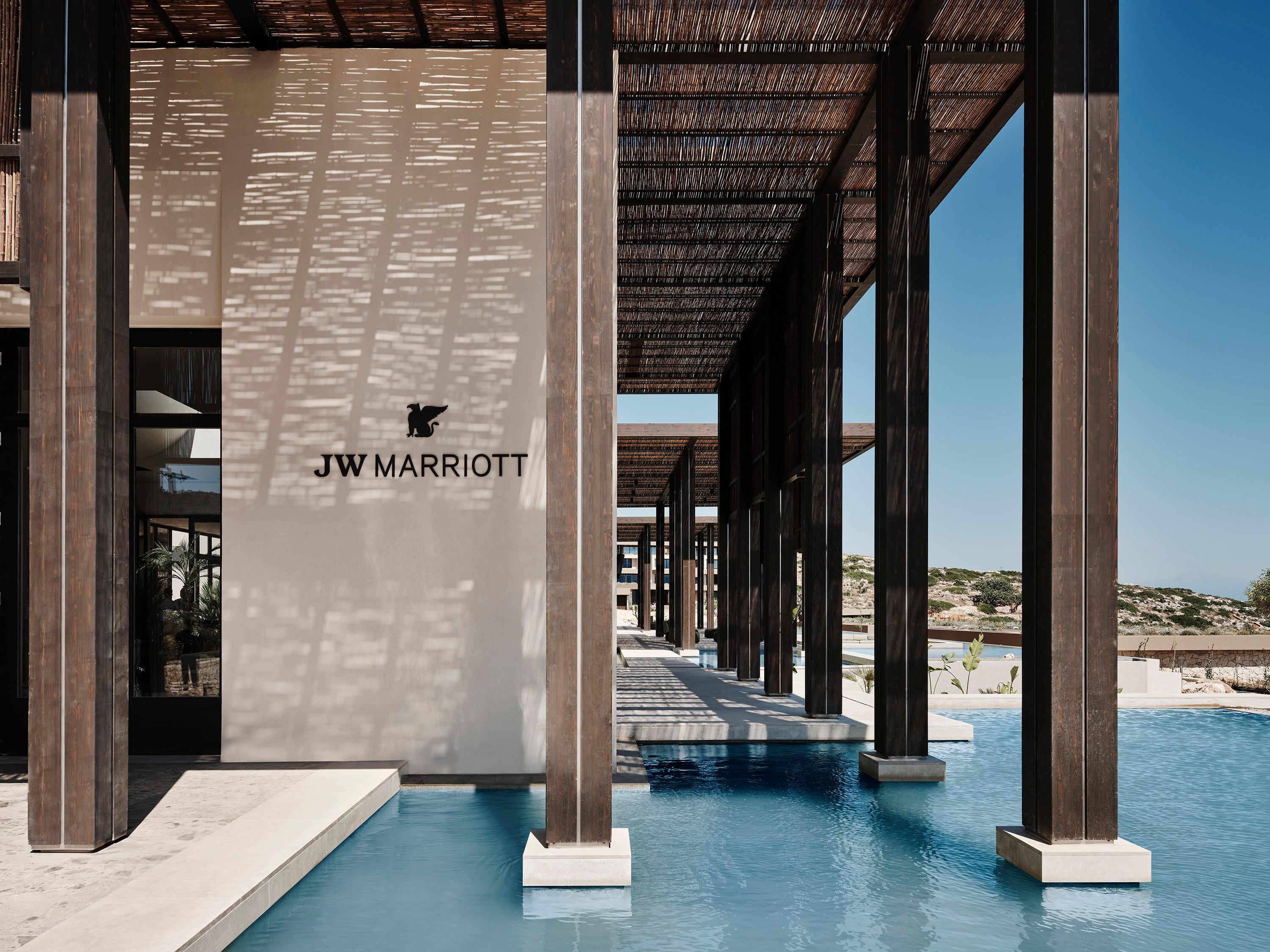 JW Marriott Crete Resort & Spa Seafront Facade in Marathi Chania