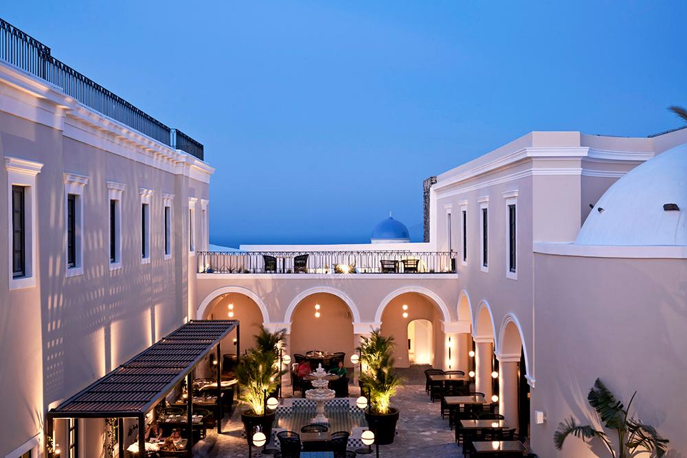 Katikies Garden Venetian Monastery Courtyard Pool in Fira