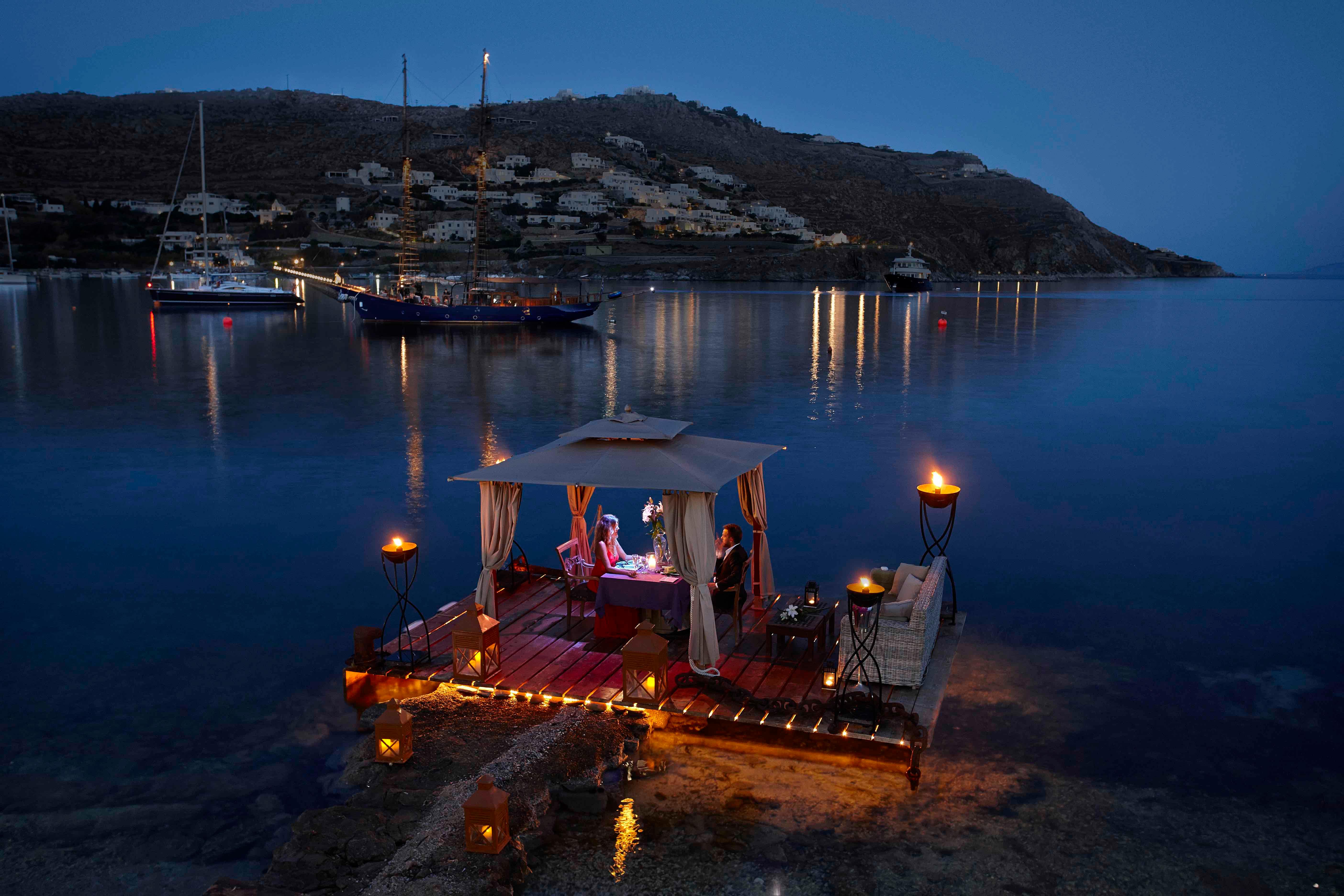 NERO NERO Private Candlelight Dining on Private Pier in Ornos Bay