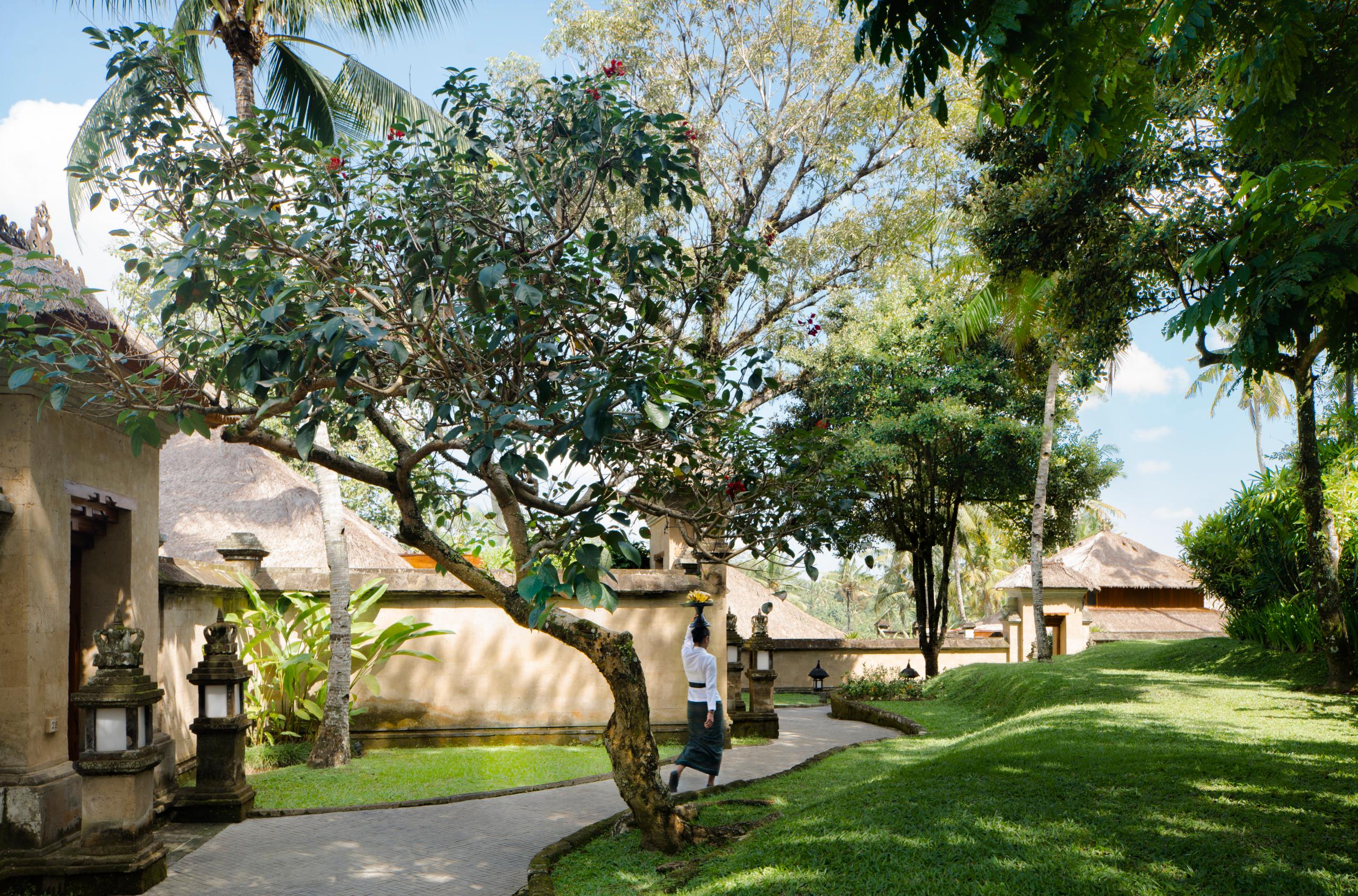 Traditional Balinese Thatched Village Grounds