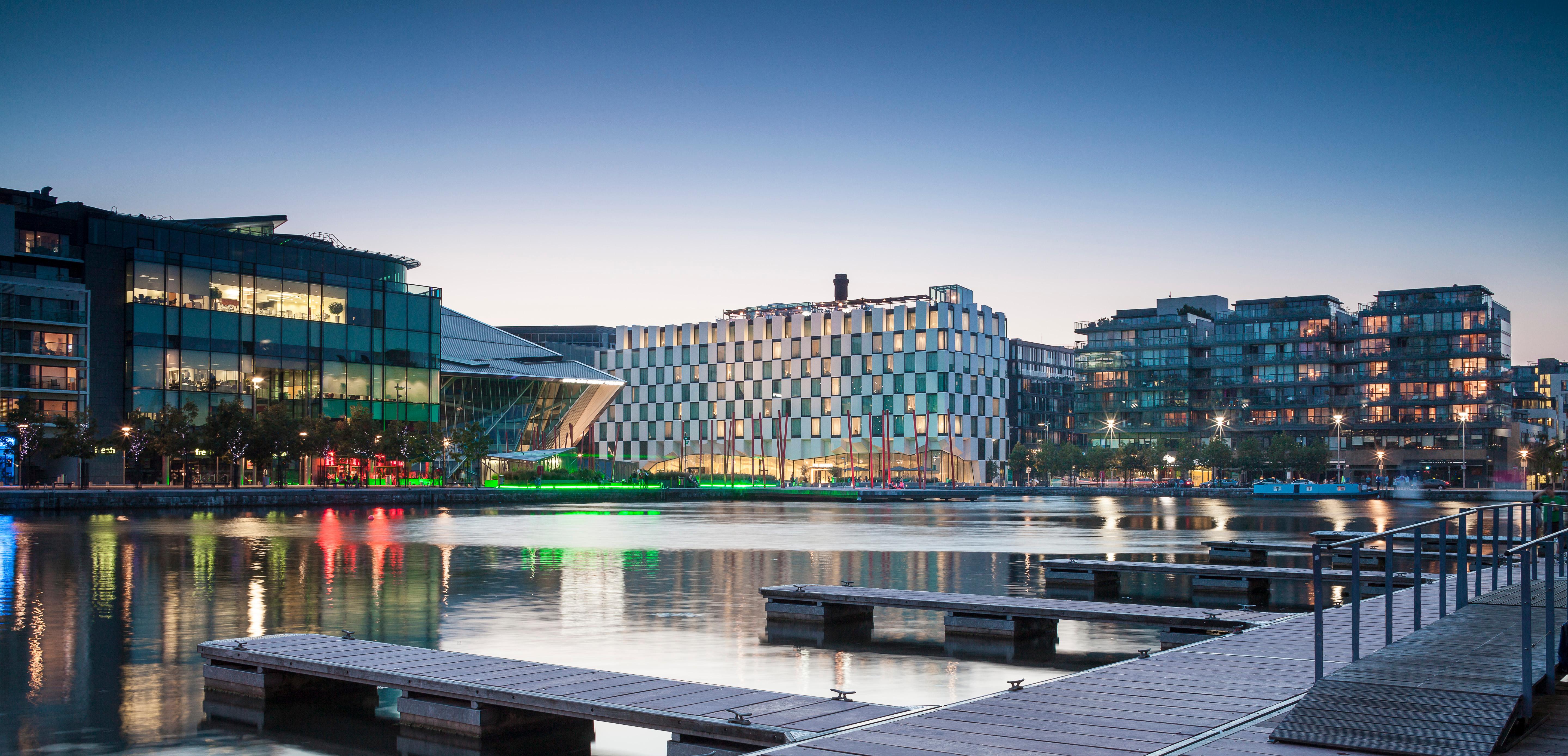 Anantara The Marker Dublin Hotel Waterfront Façade on Grand Canal Square